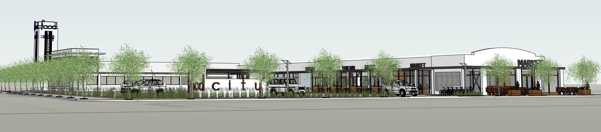 An image of what the new Food City complex would look like at the corner of Old Sonoma Road and Hartson Street.